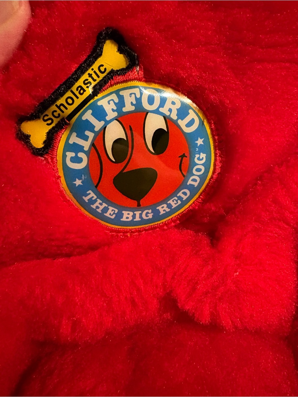 2001 Vintage Clifford The Big Red dog  Kids Scholastic Plush Backpack - Red - Picture 6 of 12